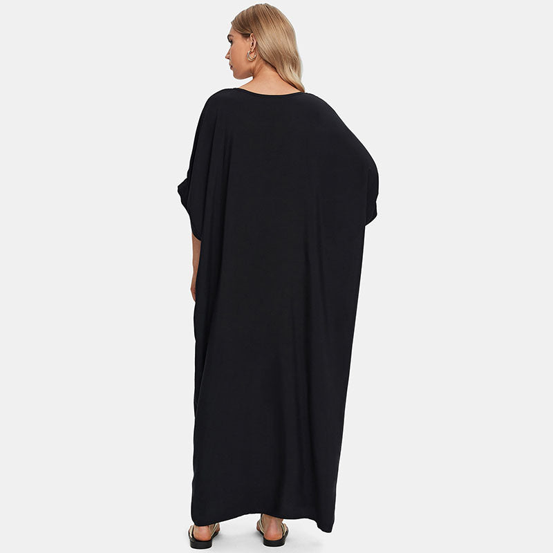 Dame Elegant Kaftan med kunstneriske broderier Stilla