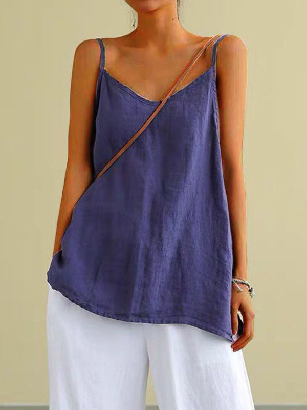 Dame afslappet hørtop Stilla