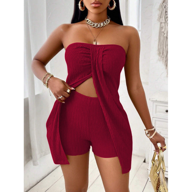Dame Stropeløs Cut-Out Jumpsuit-Sæt Stilla