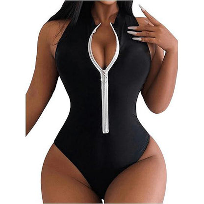 Dame High-Cut lynlås bodysuit badedragt Stilla