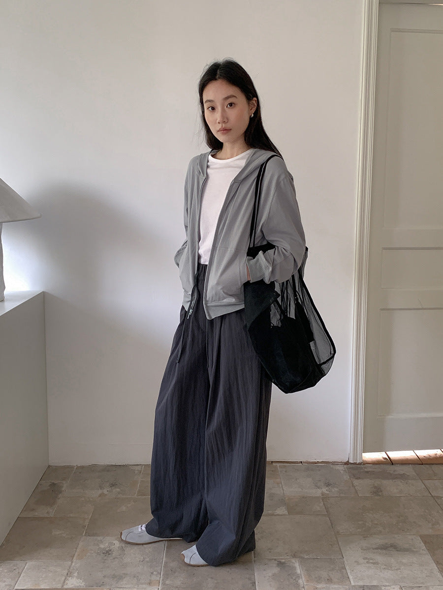 Dame afslappet hættejakke med praktiske lommer og gennemgående lynlås Stilla