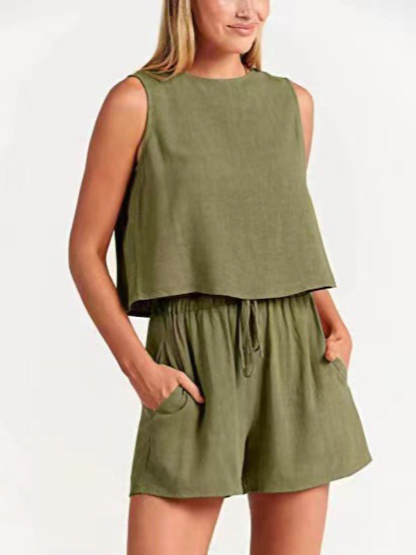Dame Løst Jumpsuit i let materiale med justerbar talje Stilla