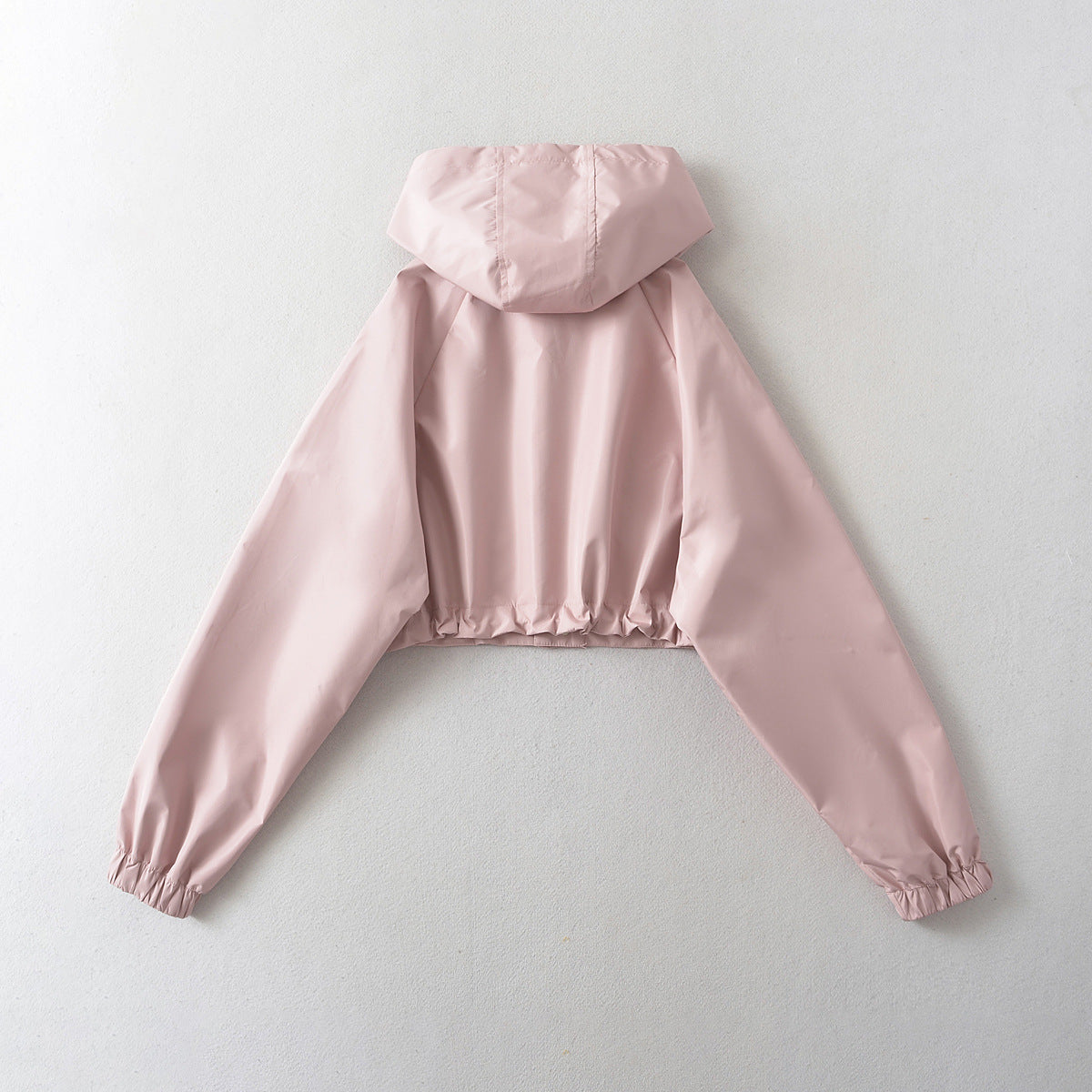 Dame cropped vindjakke med justerbar snor og høj krave Stilla