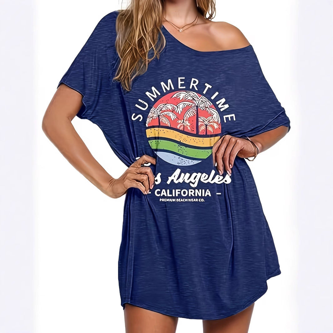 Dame afslappet strandkjole med løs pasform Stilla