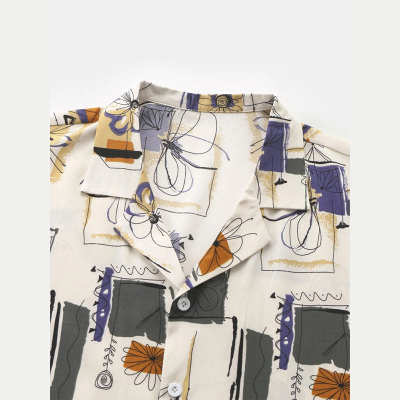 Dame afslappet pyjamas sæt med kreativ grafikdesign Stilla