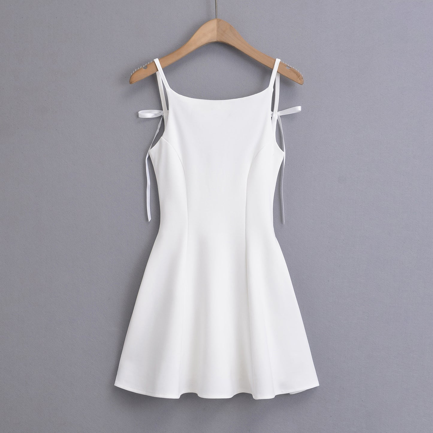 Dame A-linje kjole med legefulde spaghetti stropper og svingende nederdel Stilla