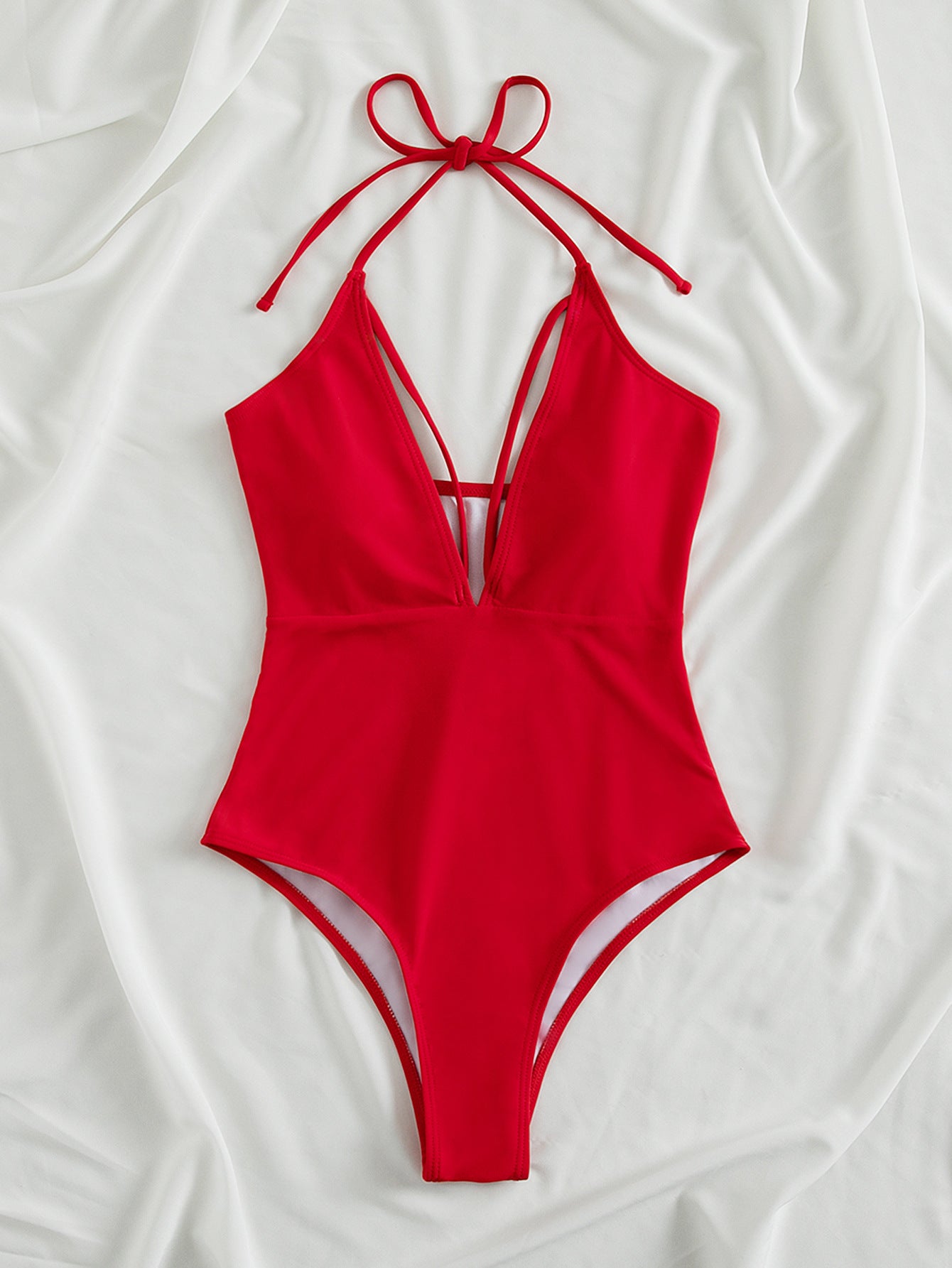 Dame Dyb Halter Enkelt Badebukser Stilla