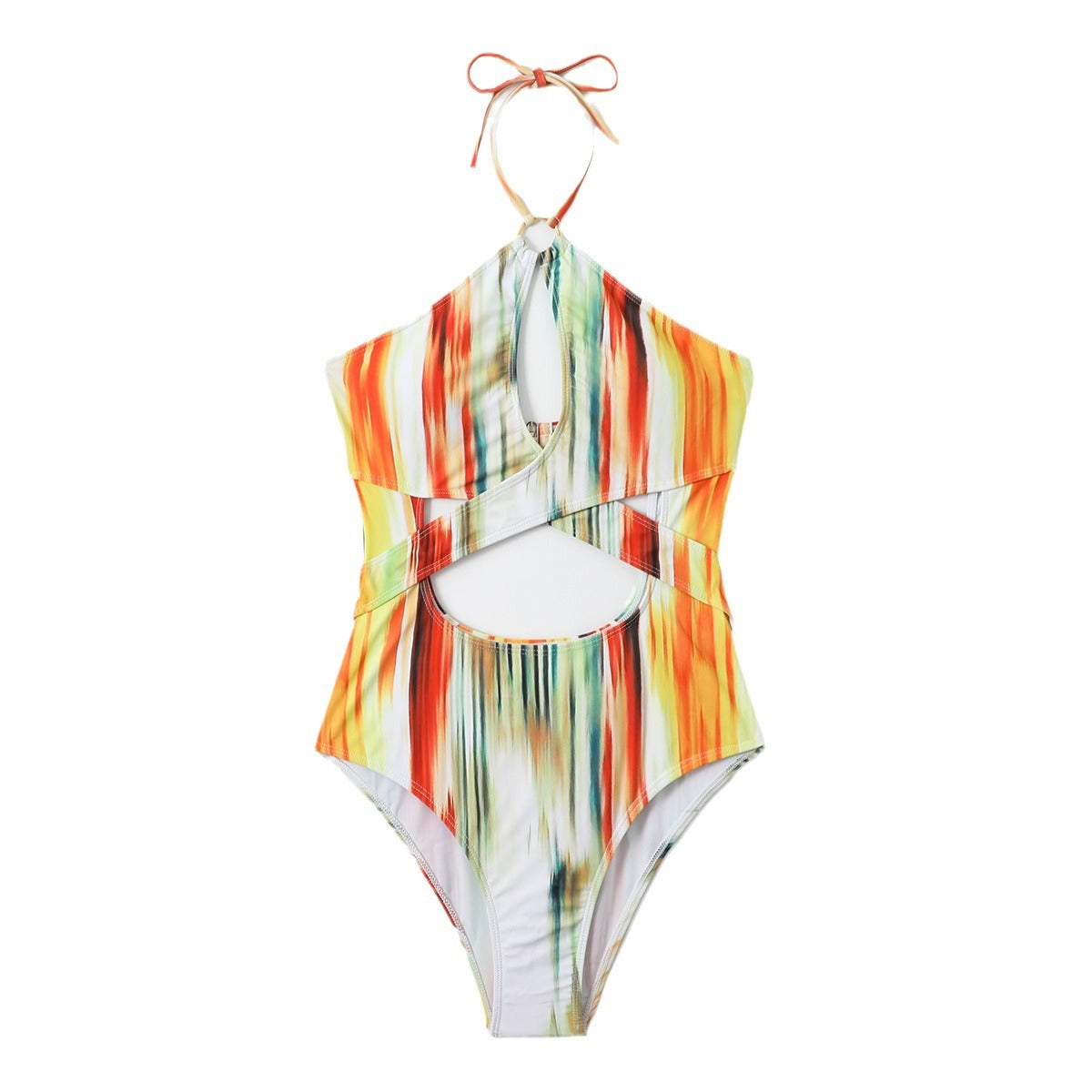 Dame Cut-Out Farverig Enstykke Badedragt Stilla