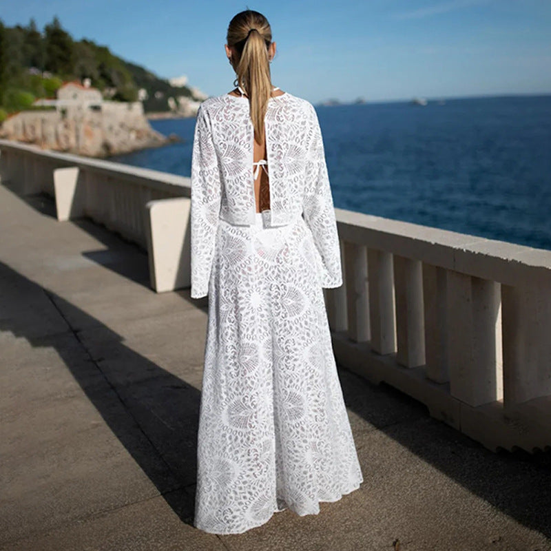 Dame Crop-Top og Nederdel Sæt Stilla