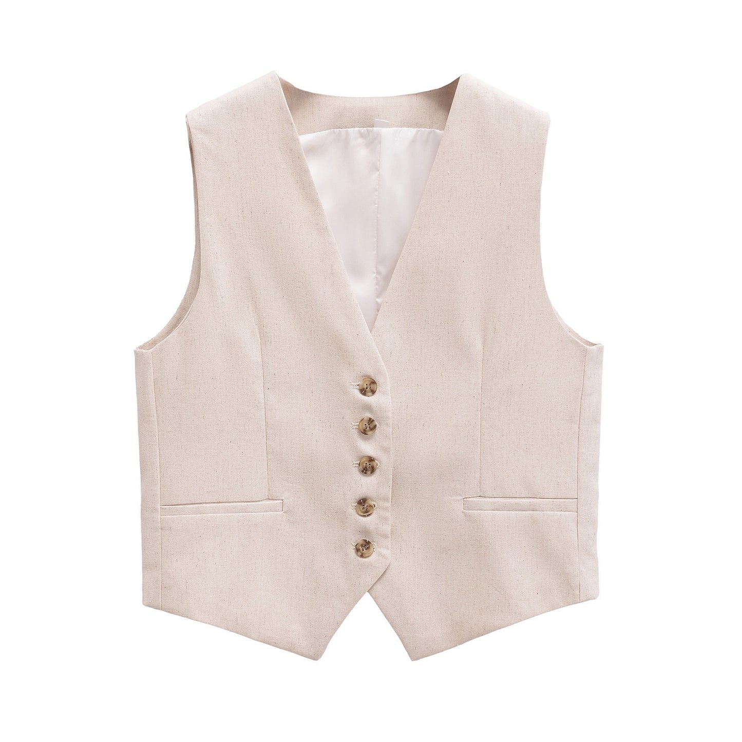Femme Elegantes Målrettet Vest Stilla