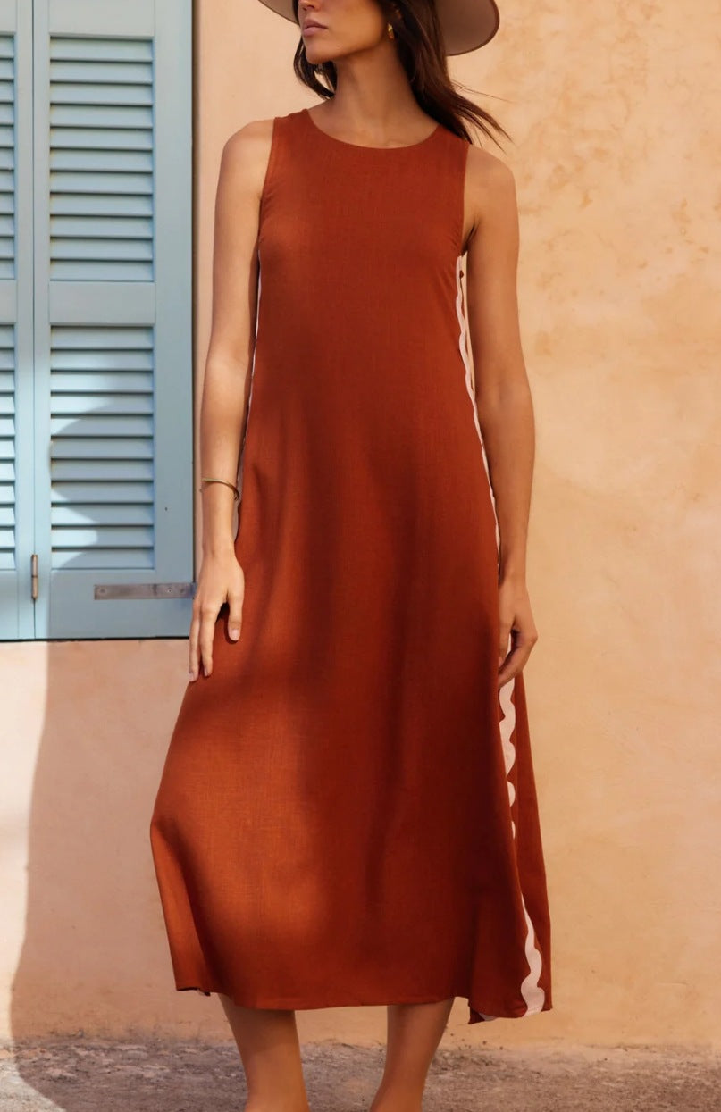 Dame afslappet maxikjole med elegant snit og legende design Stilla