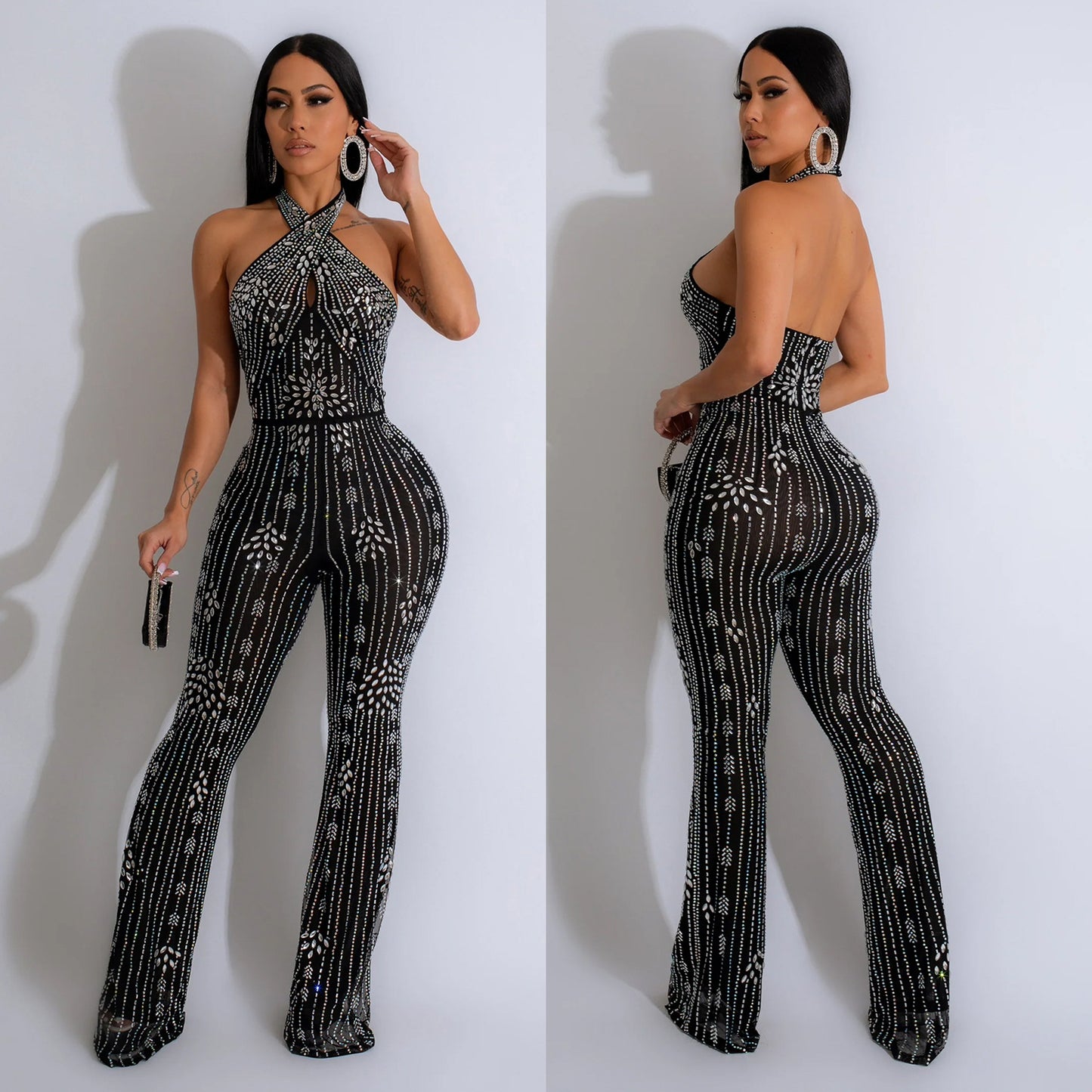 Dame Glamourøs Jumpsuit med forførende Udsnit Stilla