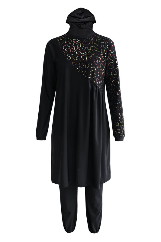 Dame Modet jumpsuit med skinnende overdel Stilla