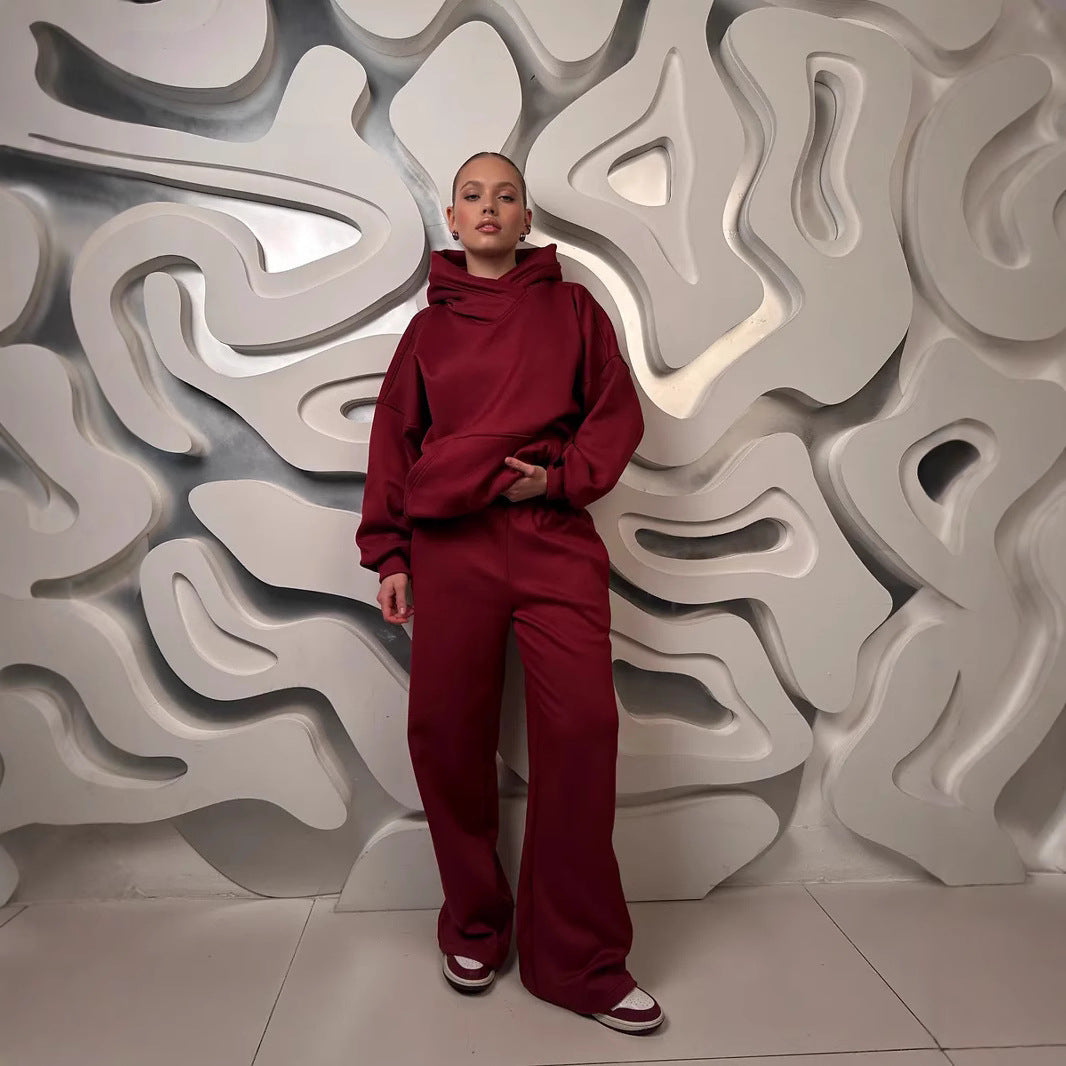 Dame afslappet hættetrøje sæt med løs pasform Stilla