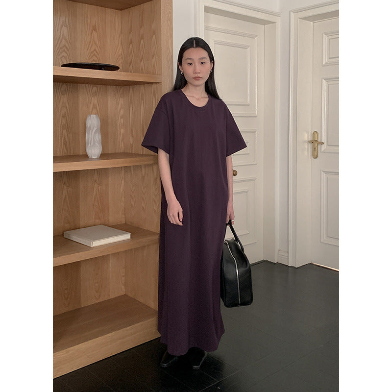 Dame afslappet oversized kjole i åndbart bomuldsblandingsmateriale med løs pasform Stilla