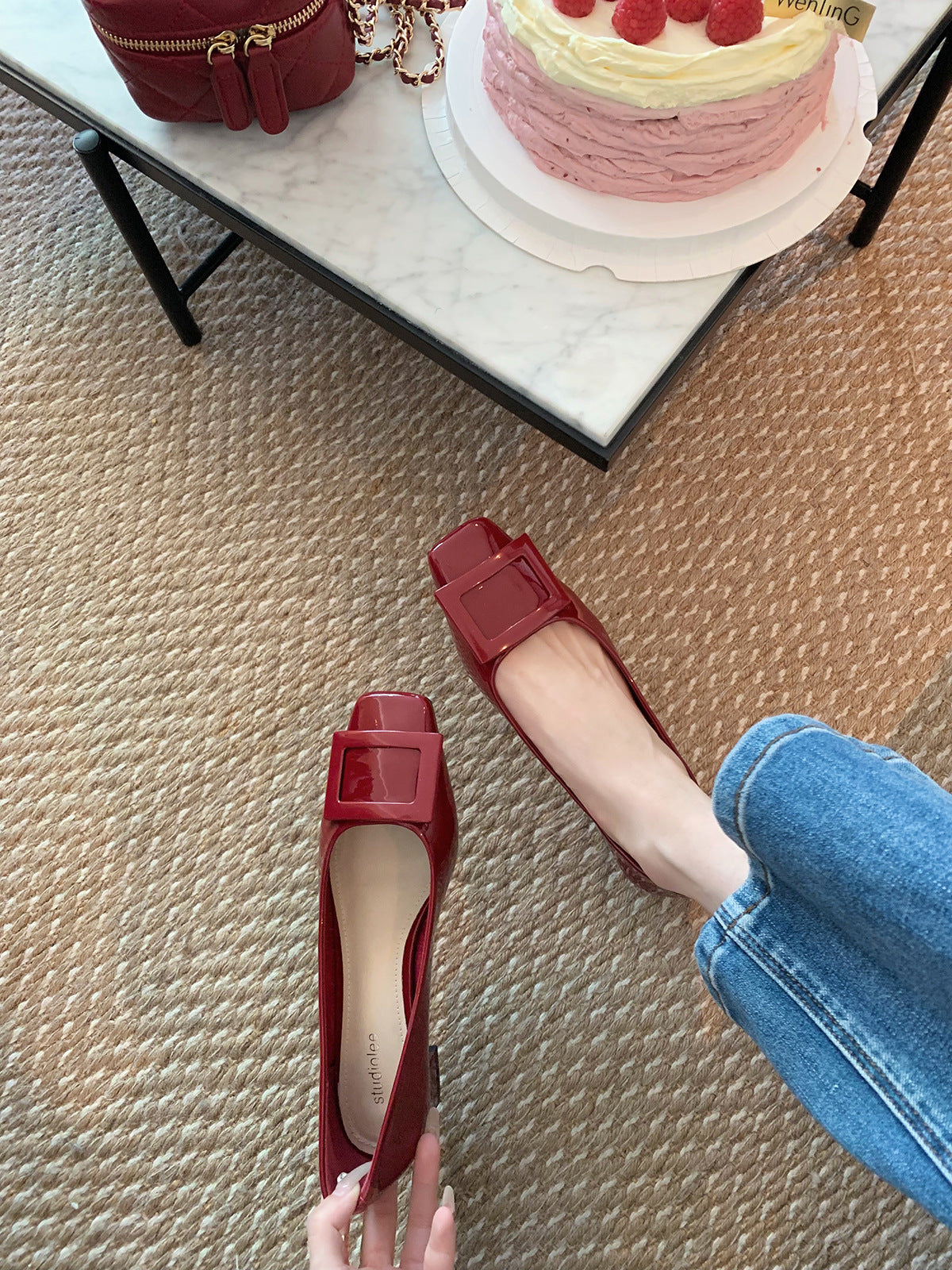 Dame Elegant Blokhæl Mary Jane Pumps Stilla