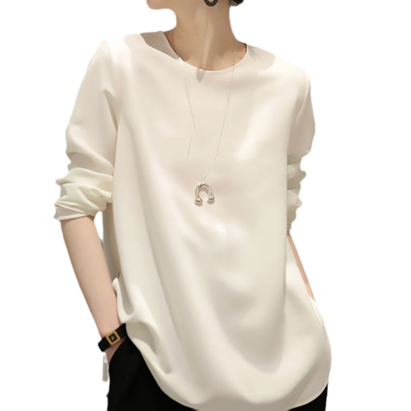 Dame Elegant Bluse med ballonformede ærmer og fin tekstur Stilla