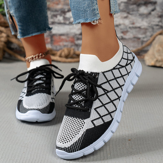 Dame Sporty Sneakers med åndbar netstruktur og skridsikker sålekonstruktion Stilla