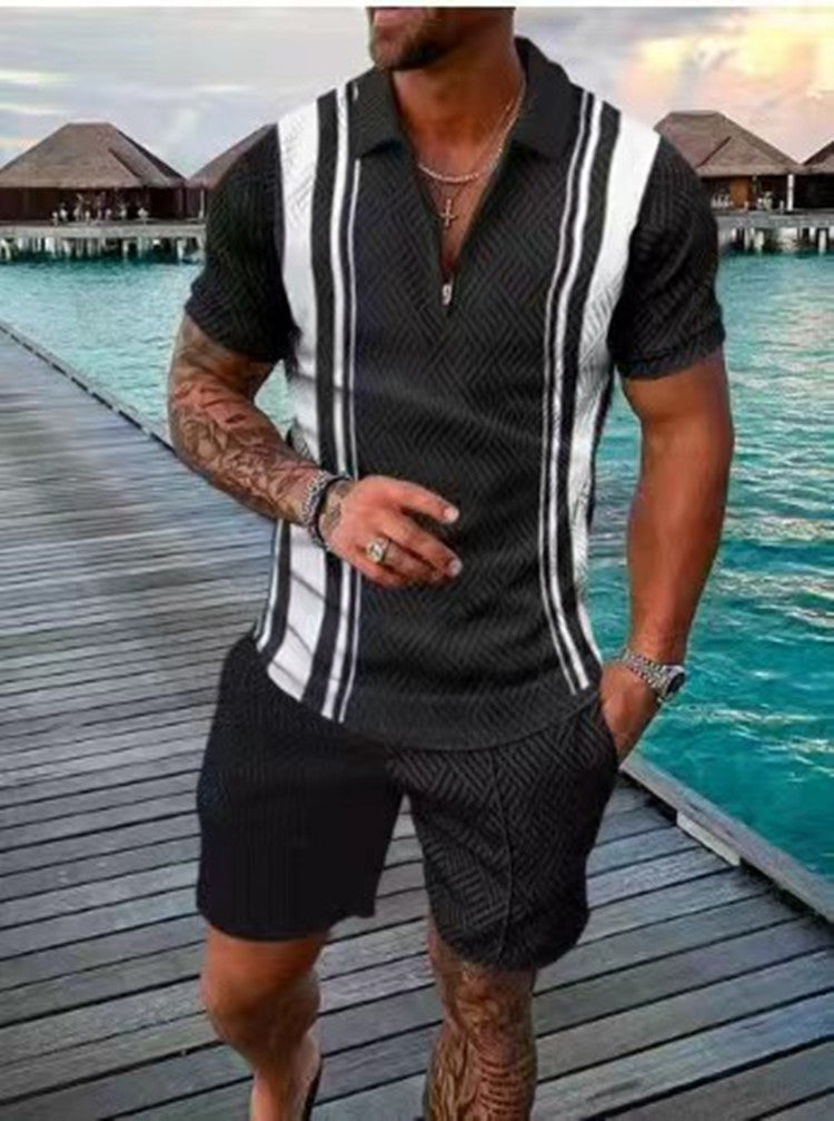 Herren Casual Struktureret Polo Jumpsuit Stilla