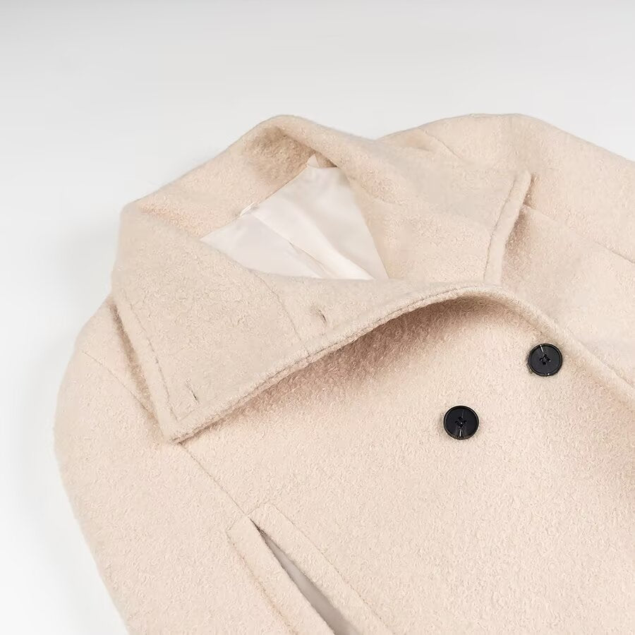 Dame Dobbeltknap-Cape-Frakke Stilla