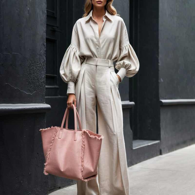 Dame skræddersyet smart knap jumpsuit Stilla