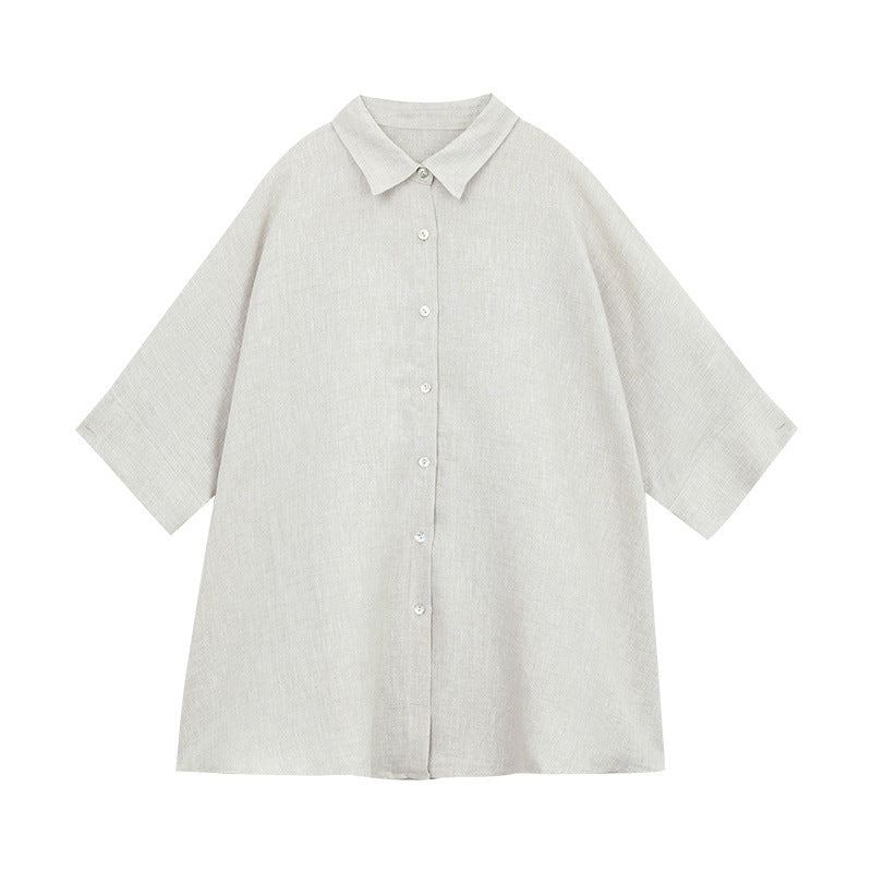 Dame afslappet skjorte med moderne snit og let materiale Stilla