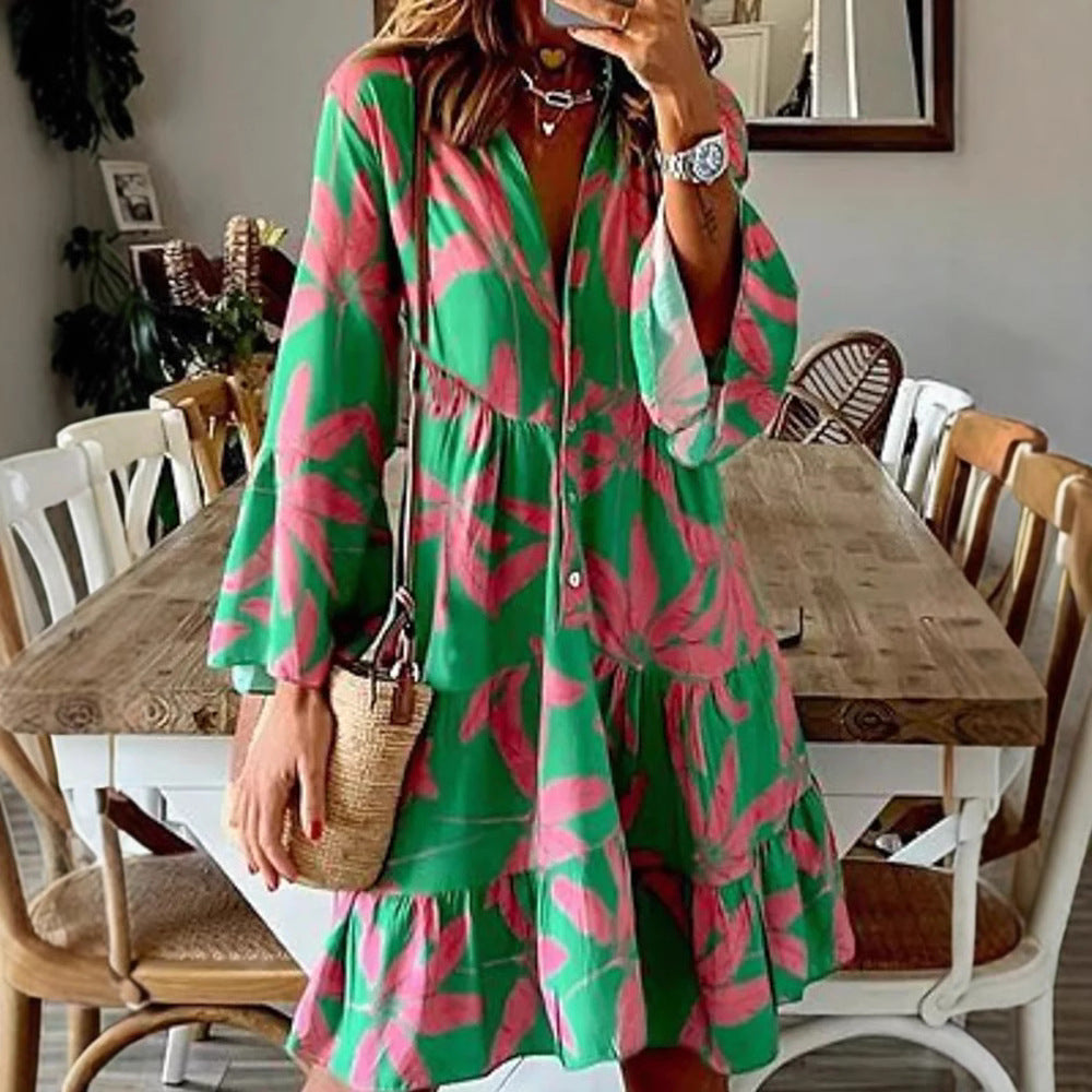 Dame afslappet sommerkjole med blomster mønstre Stilla