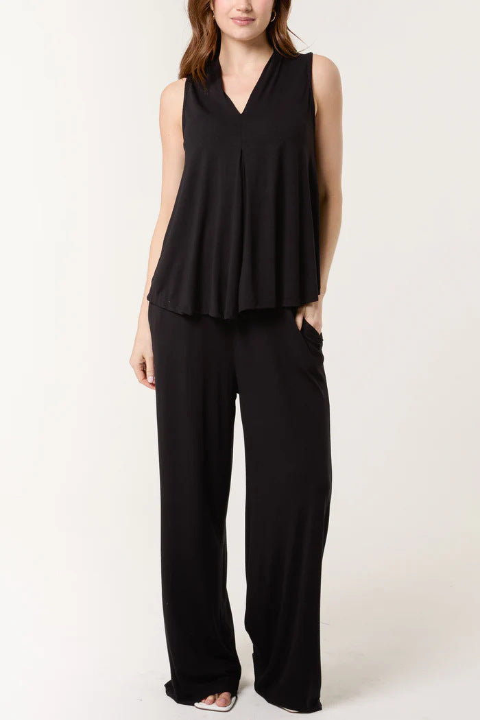 Dame Flydende Ærmeløs Jumpsuit Stilla