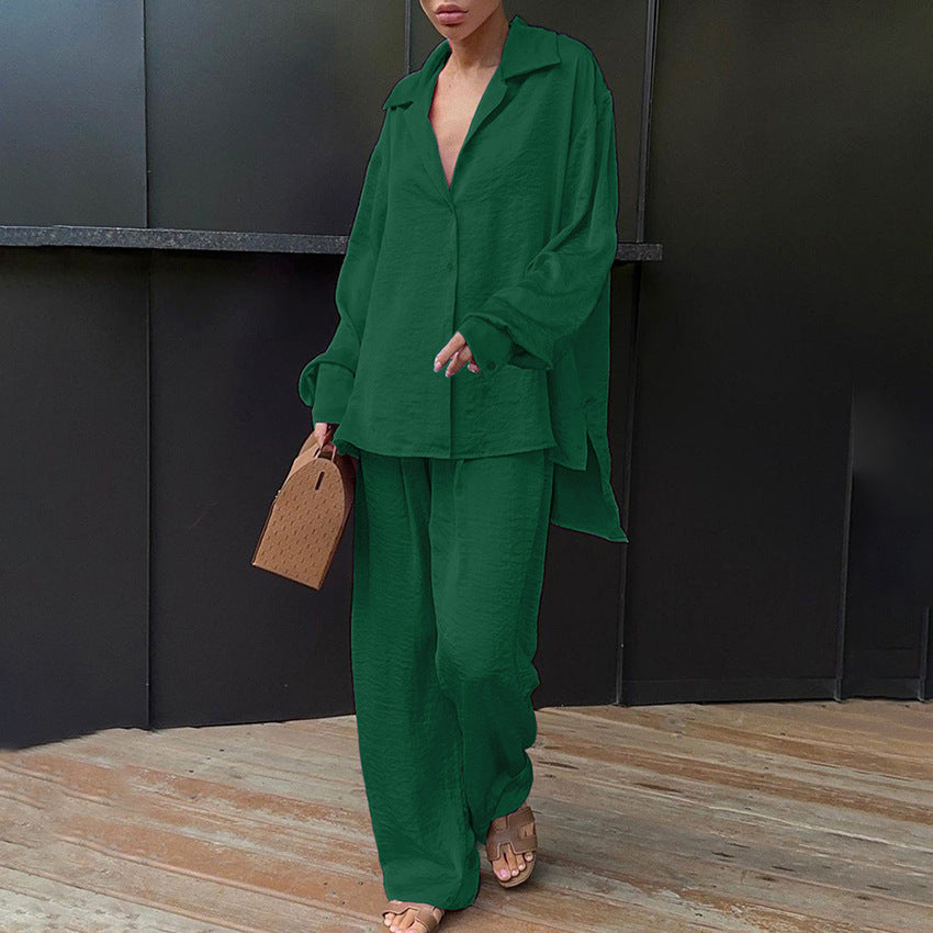 Dame afslappet loungewear-sæt med løs pasform og elegant look Stilla