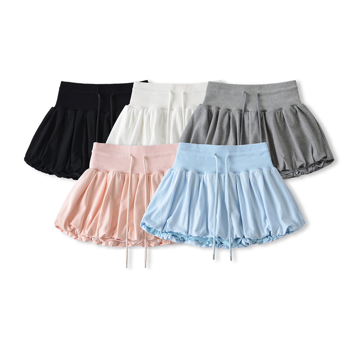 Dame afslappet mini-nederdel med flæse detalje og justerbar talje Stilla