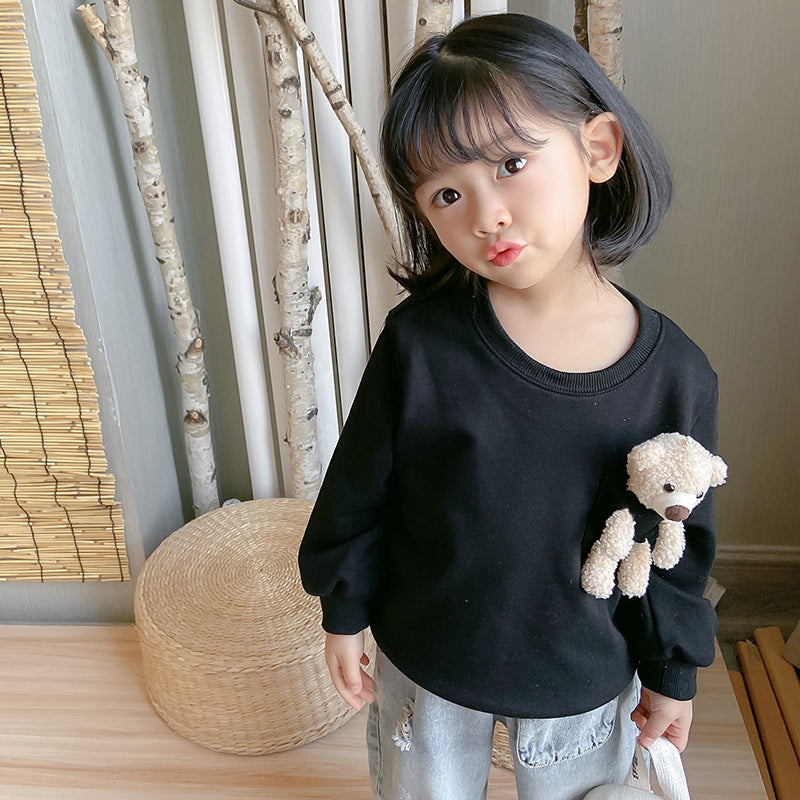 Børne Sweatshirt med adorabelt Teddy Bjørn Design Stilla