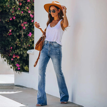 Dame Flared Jeans med moderne design og luksuriøs bærecomfort Stilla