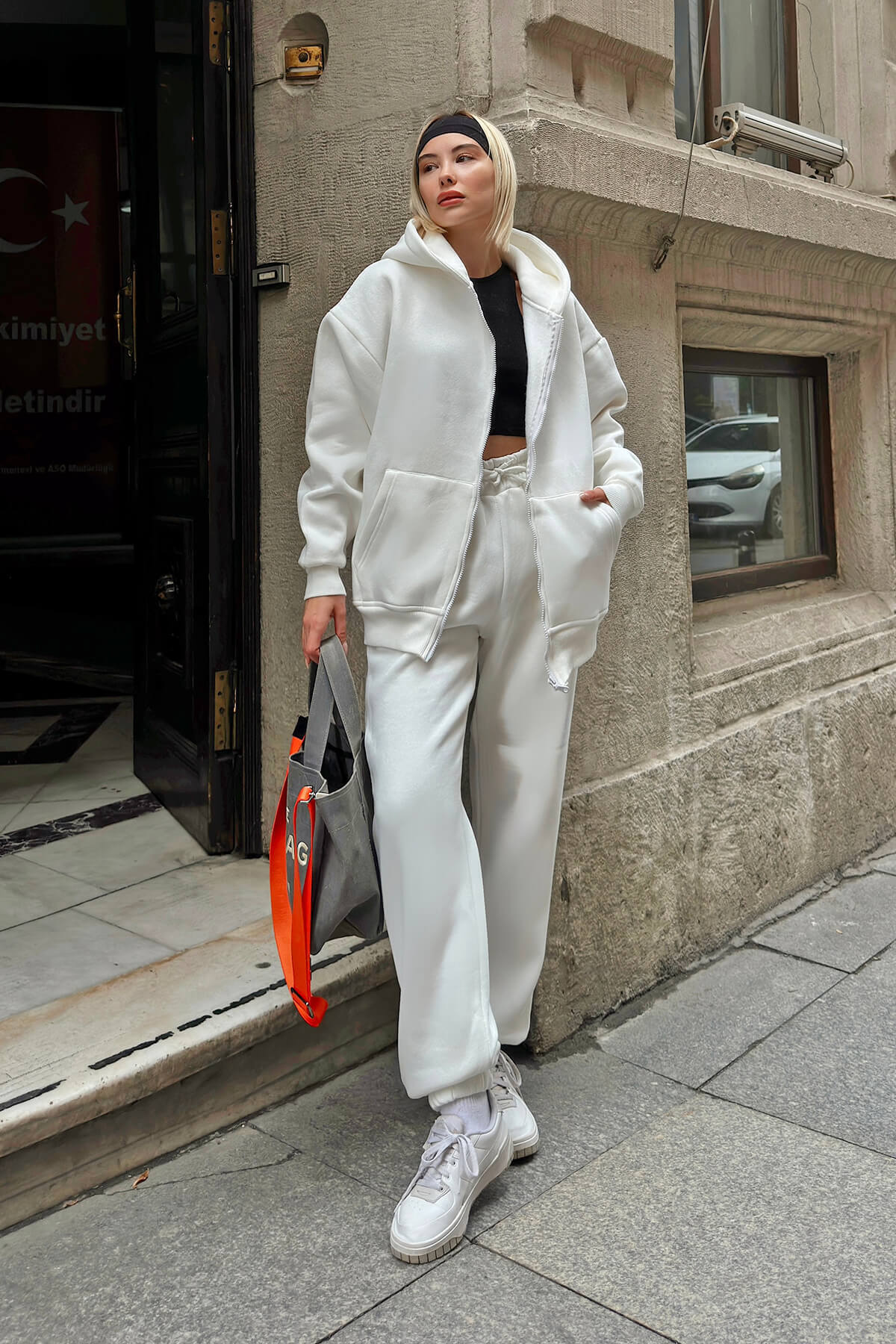 Dame afslappet Hoodie- og joggingbukse-sæt Stilla