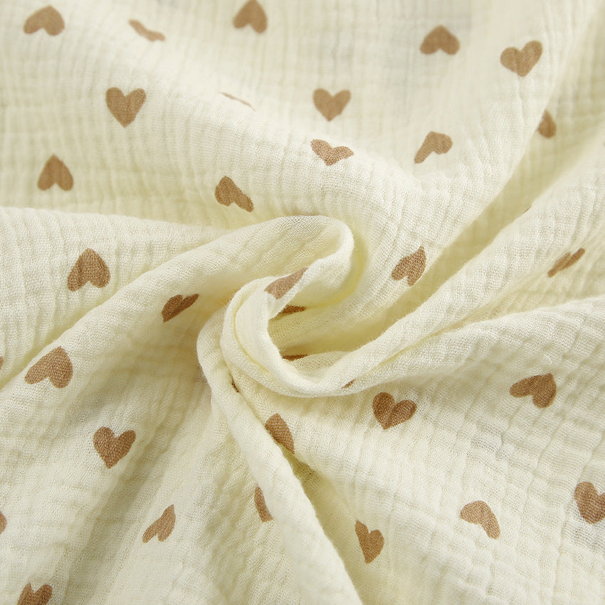 Dame afslappende pyjamasæt med legende hjerte-mønster og elastisk talje Stilla