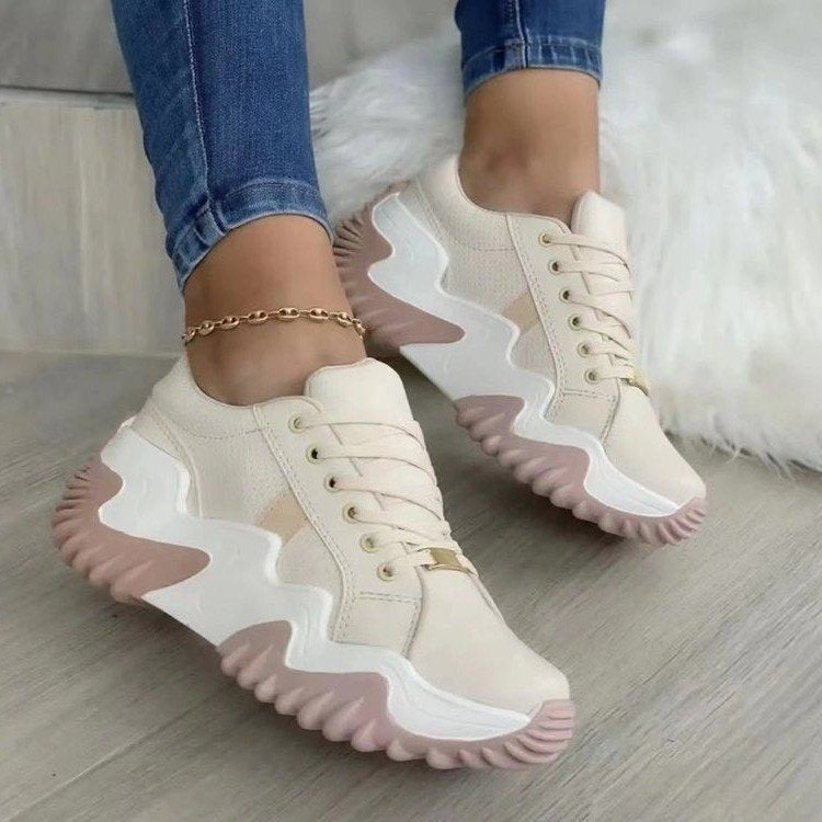 Dame sporty sneakers med åndbart mesh-overmateriale og skridsikker sål Stilla