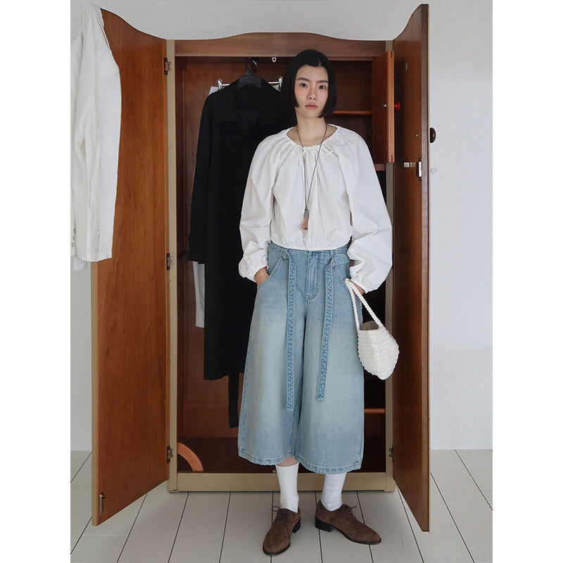 Dame afslappet fritids-skjortejakke med let materiale og elegant ståkrave Stilla