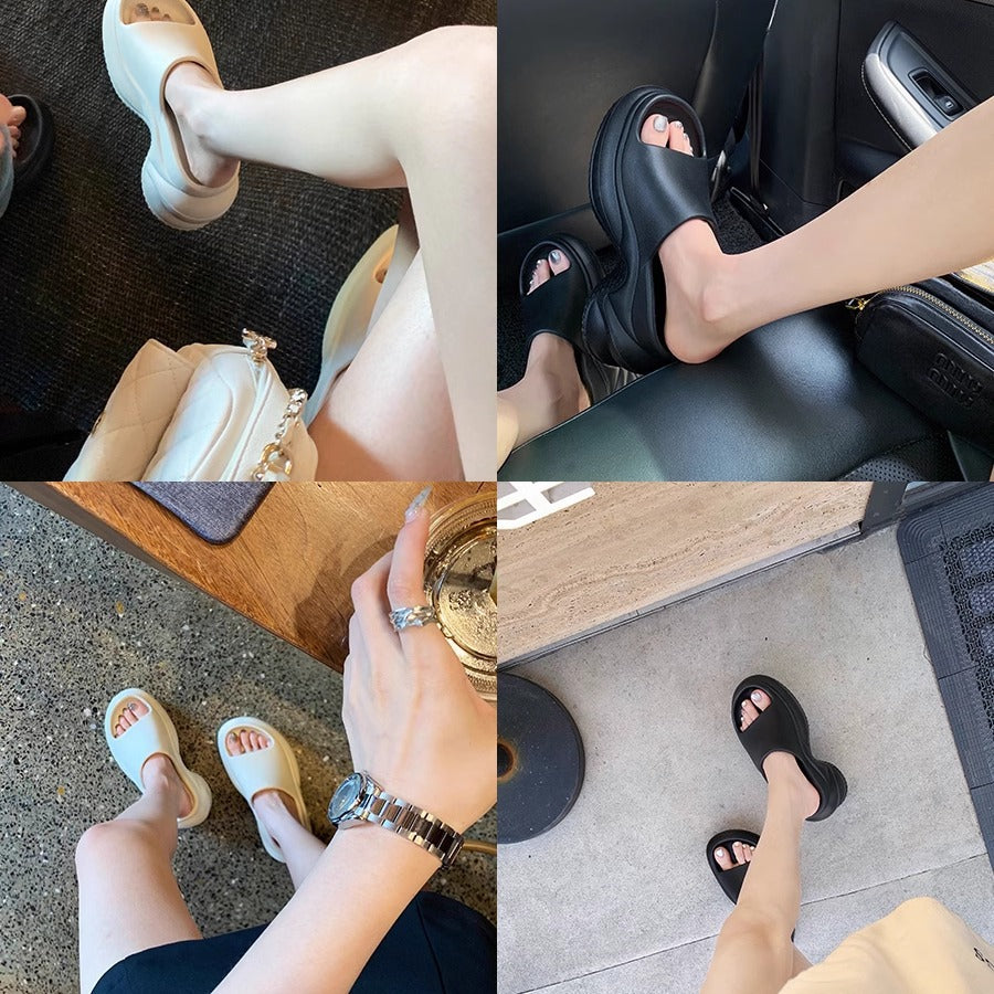 Dame Elegant Åben Bageste Slide Sandaler Stilla