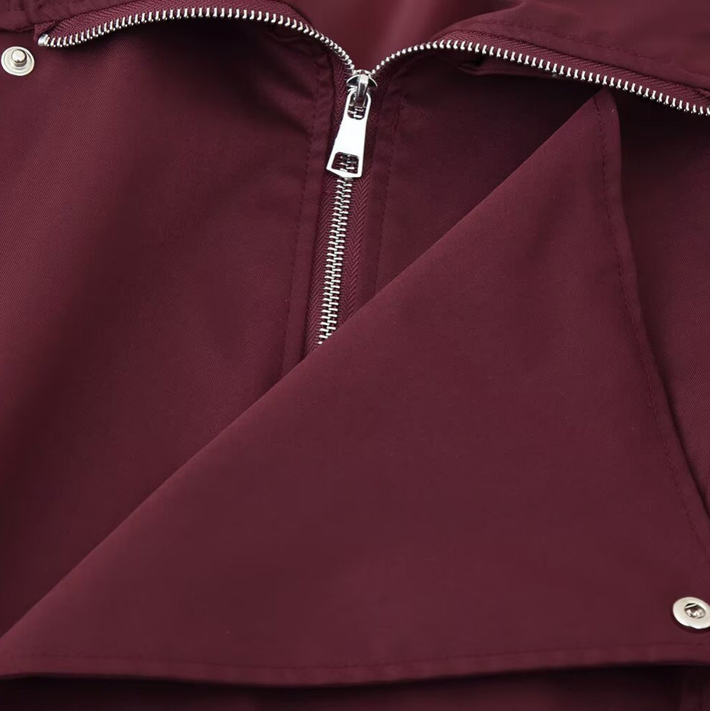 Dame afslappet overgangsjakke med høj krave og justerbar snøre Stilla