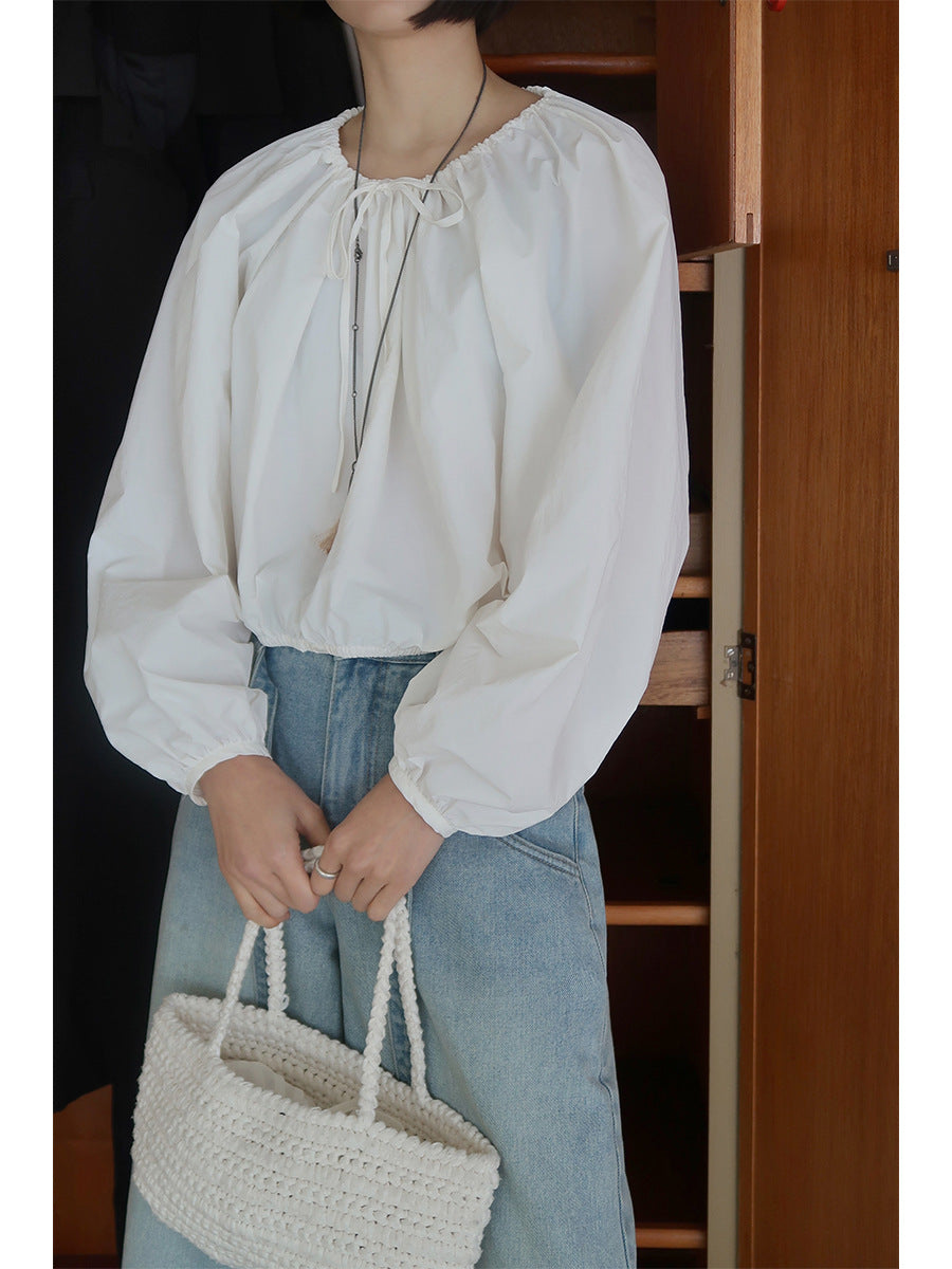 Dame afslappet fritids-skjortejakke med let materiale og elegant ståkrave Stilla