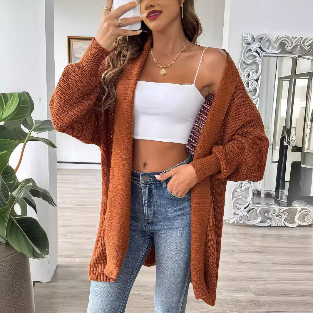 Dame Åben Strikjakke med afslappet pasform og blødt materiale Stilla