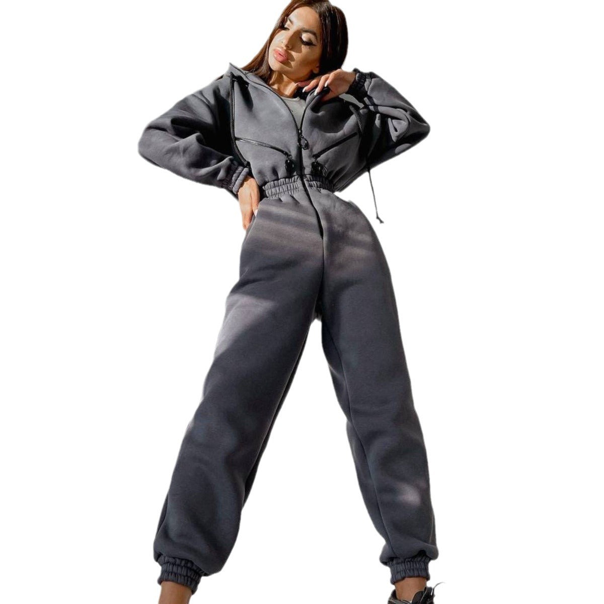 Stilla | Trendy Kvinders Hættetrøje Jumpsuit Sæt