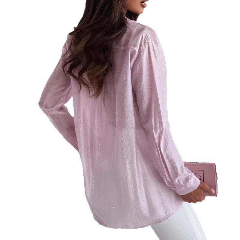 Dame afslappet chiffonbluse Stilla