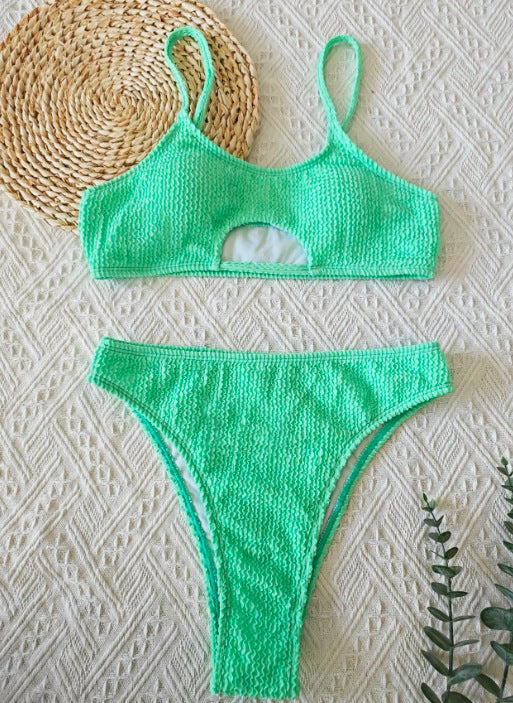 Dame Cut-Out Høj Talje Bikini Sæt Stilla