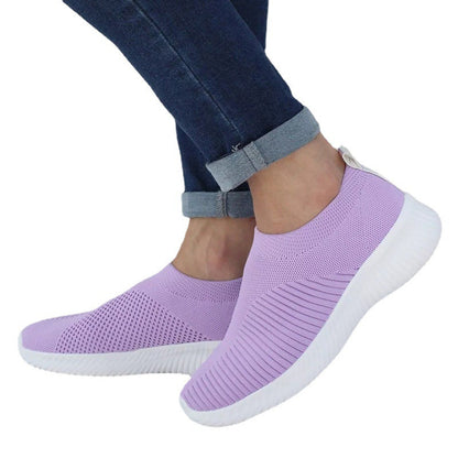 Dame åndbare Slip-On sneakers med elastisk overdel og skridsikker sål Stilla