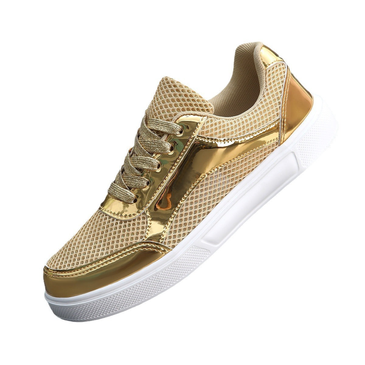 Dame Metallic Mesh Mode Sneakers Stilla