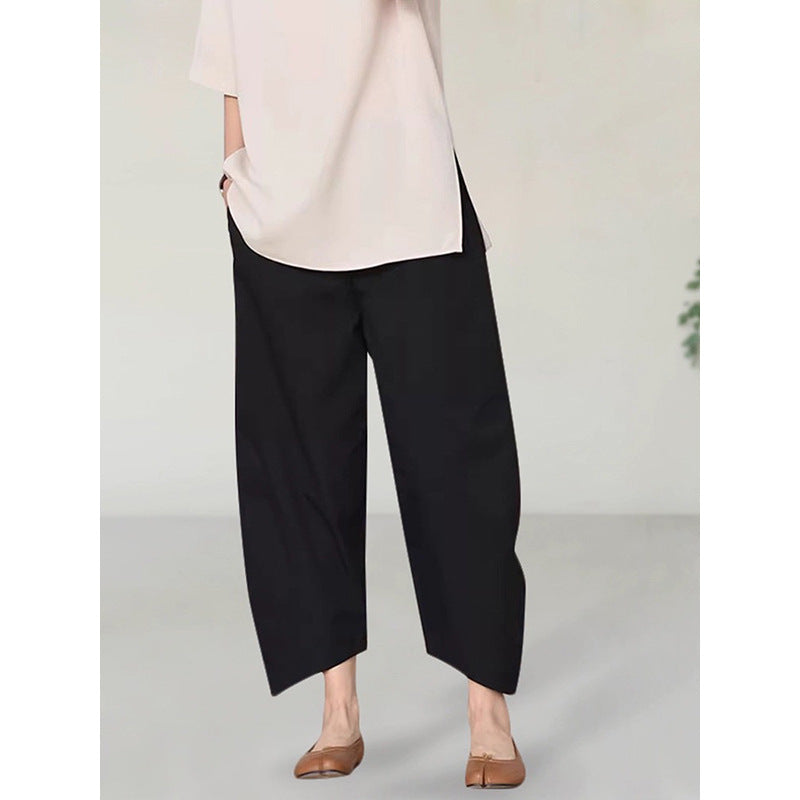 Dame luftig Culotte med asymmetrisk snit og elegant Pants-vare Stilla