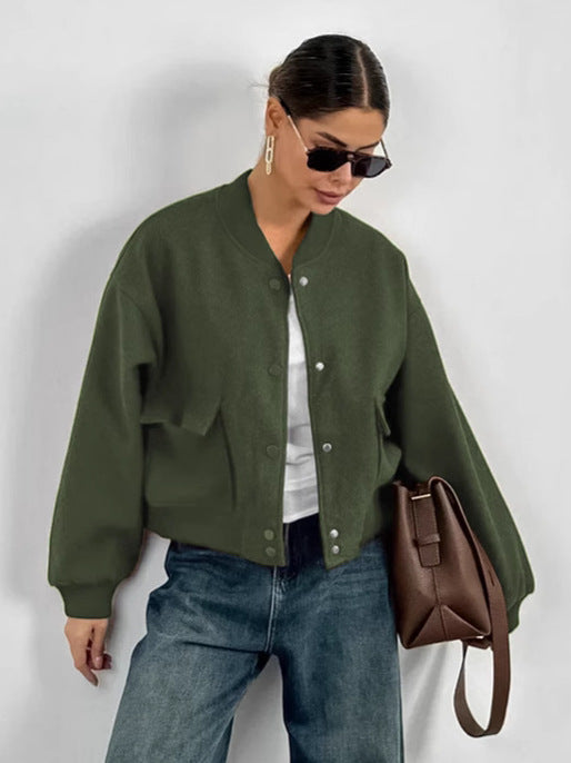 Dame afslappet oversized jakke med praktiske lommer og moderne design Stilla