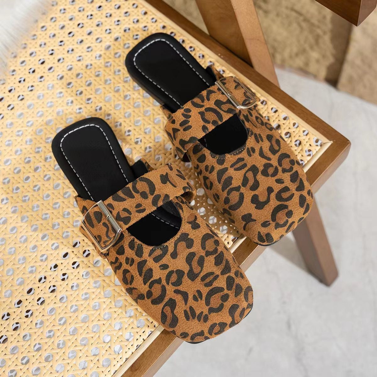 Dame dyremønster pantoletten Stilla