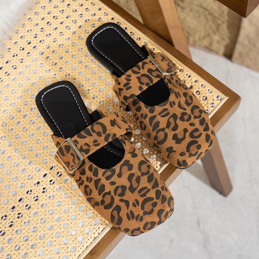 Dame dyremønster pantoletten Stilla