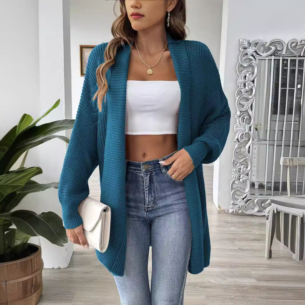 Dame Åben Strikjakke med afslappet pasform og blødt materiale Stilla